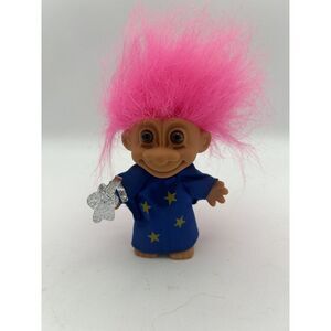 RUSS Troll Doll MAGICIAN 5" W/ Tiny Troll & Wand‎ Pink Hair